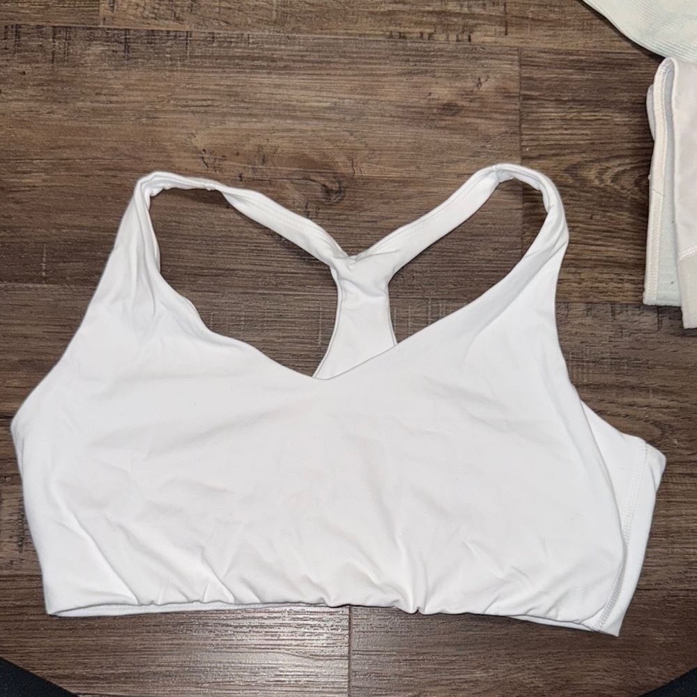 White Women's Sports Bra